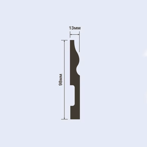 Плинтус под покраску Hiwood B100 2000×98×13