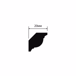 Потолочный плинтус под покраску Hiwood CI20V1 2000×20×20