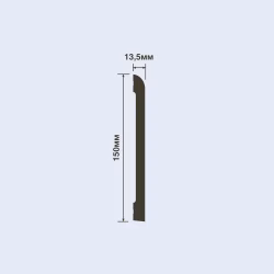 Плинтус под покраску Hiwood BE150 2000×150×13,5