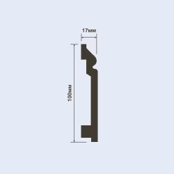 Плинтус под покраску Hiwood BA100 2000×100×17