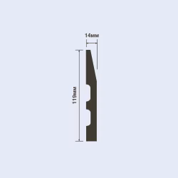 Плинтус под покраску Hiwood B120 2000×119×14