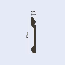 Плинтус под покраску Hiwood B136 2000×136×18