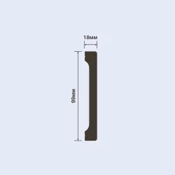 Плинтус под покраску Hiwood B99V1 2000×99×18