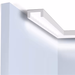 Потолочный плинтус под покраску Hiwood LB30 с подсветкой 2000×30×15