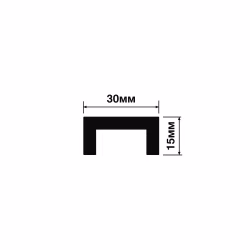 Потолочный плинтус под покраску Hiwood LB30 с подсветкой 2000×30×15