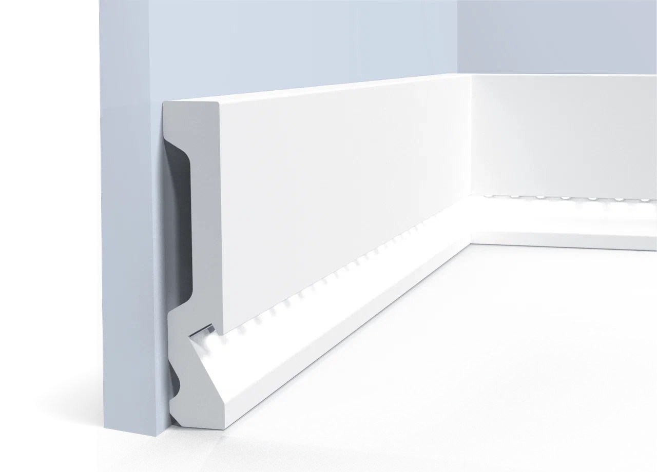 Плинтус под покраску Hiwood LB99 с подсветкой 2000×99×18