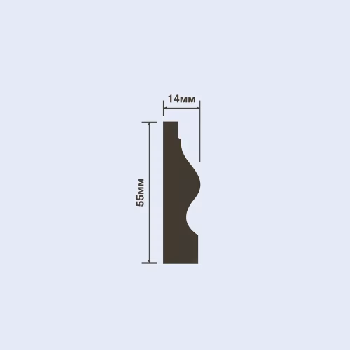 Плинтус под покраску Hiwood WE55 2000×55×14