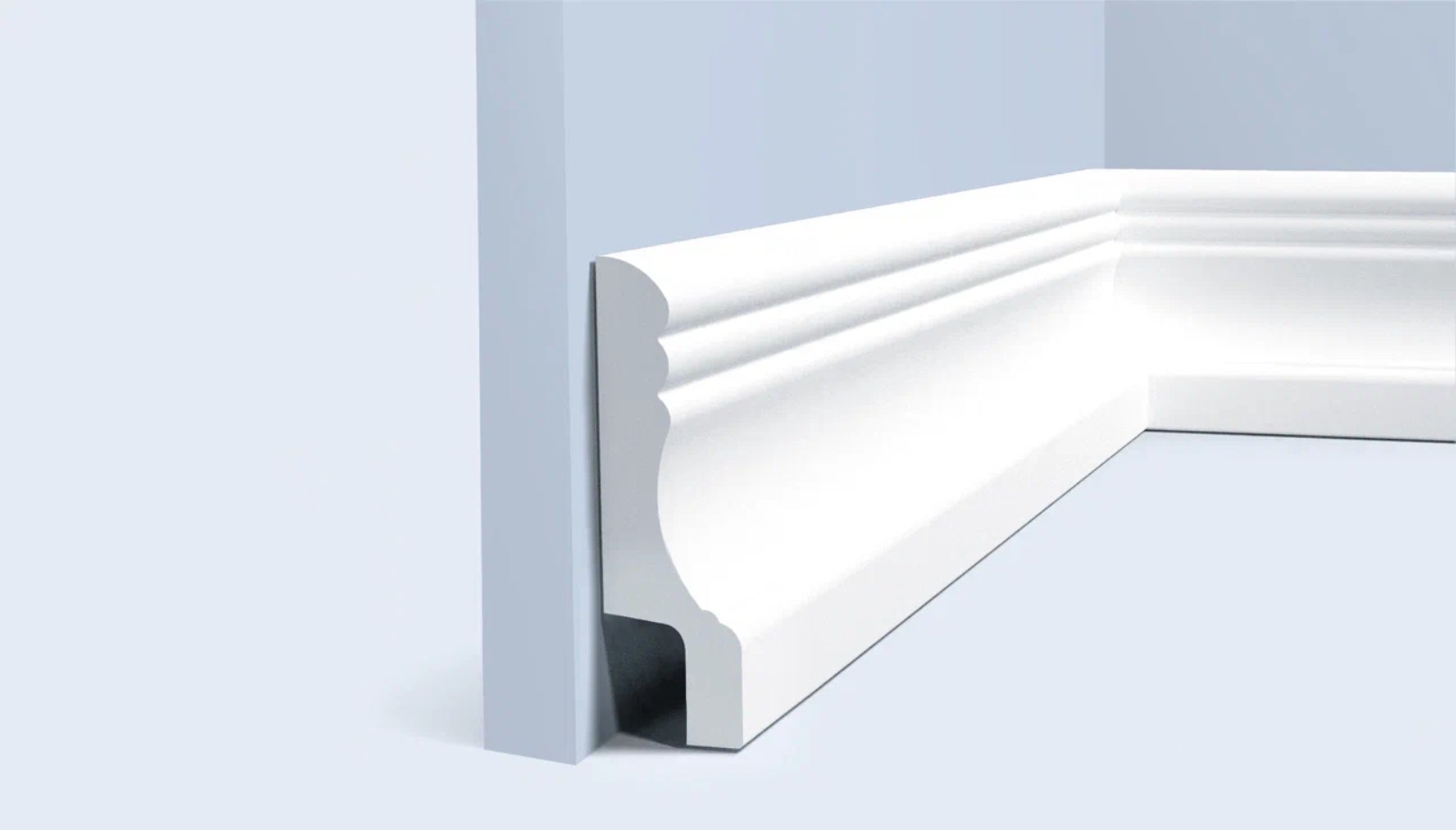 Плинтус под покраску Hiwood W009R 2000×100×25