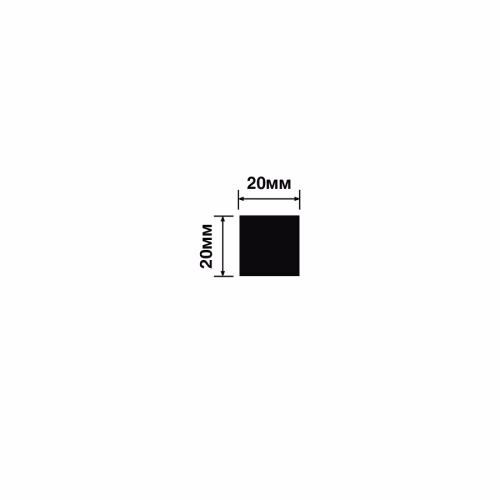 Молдинг из полистирола под покраску Hiwood D20V1 2000×20×20