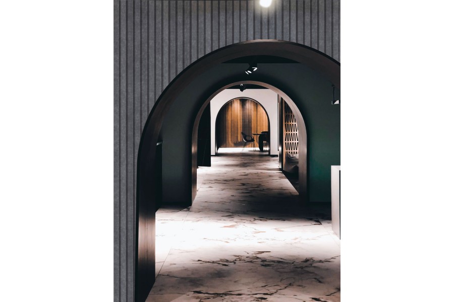 Стеновая панель из полистирола Hiwood LV123 S381A 2700×120×12 фото в интерьере