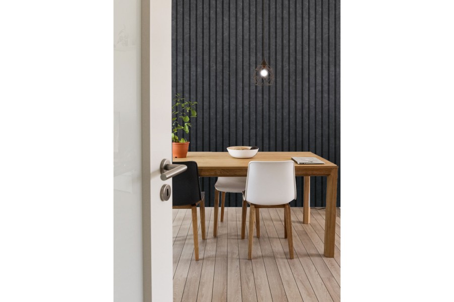 Стеновая панель из полистирола Hiwood LV124 S381A 2700×120×12 фото в интерьере