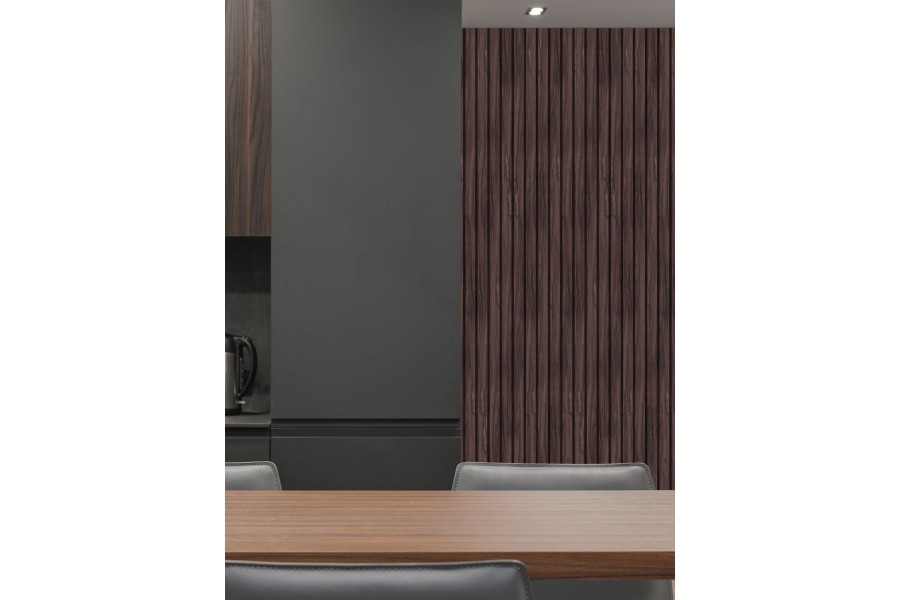 Стеновая панель из полистирола Hiwood LV123 BR395 2700×120×12 фото в интерьере