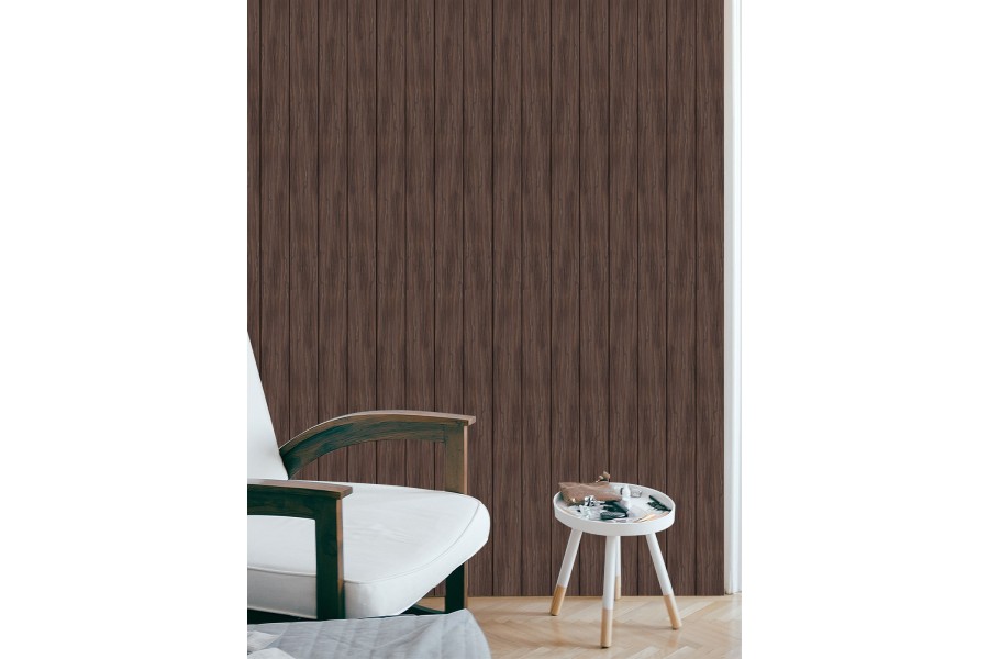 Стеновая панель из полистирола Hiwood LV127 BR395 2700×120×12 фото в интерьере