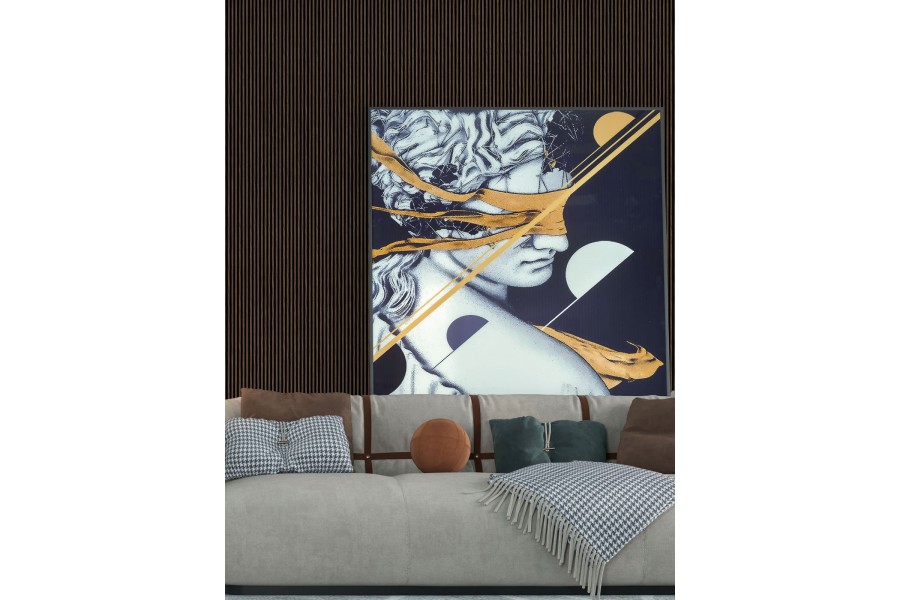 Стеновая панель из полистирола Hiwood LV129 BR396NK 2700×120×12 фото в интерьере