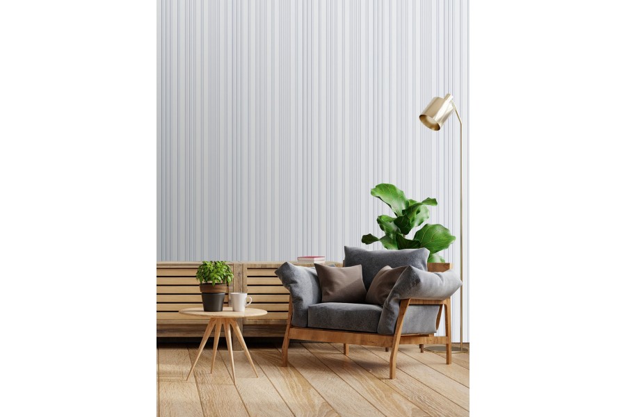 Стеновая панель из полистирола под покраску Hiwood LV121 NP 2700×120×12 фото в интерьере