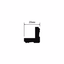 Молдинг угловой под покраску Hiwood C20V1 2000×20×20