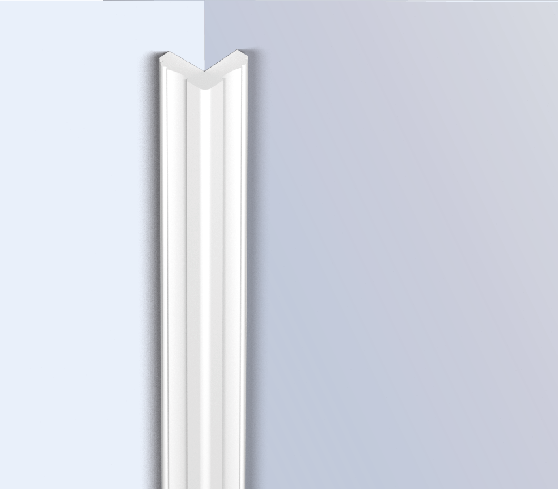 Молдинг угловой под покраску Hiwood C20V1 2000×20×20