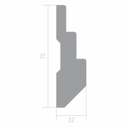 Молдинг ЛДФ под покраску Ultrawood U 004 2200×75×22