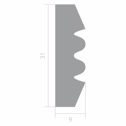 Молдинг ЛДФ под покраску Ultrawood U 011 2200×31×9
