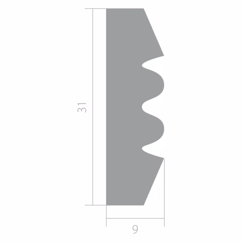 Молдинг ЛДФ под покраску Ultrawood U 011 2200×31×9