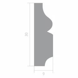 Молдинг ЛДФ под покраску Ultrawood U 012 i 2000×30×9