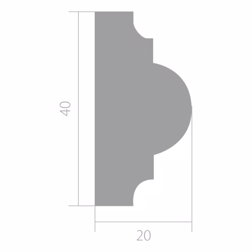 Молдинг ЛДФ под покраску Ultrawood U 021 i 2000×40×20