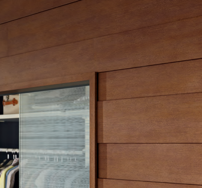 Стеновые панели Meister Rust metallic 4077 840×80-120×15 фото в интерьере