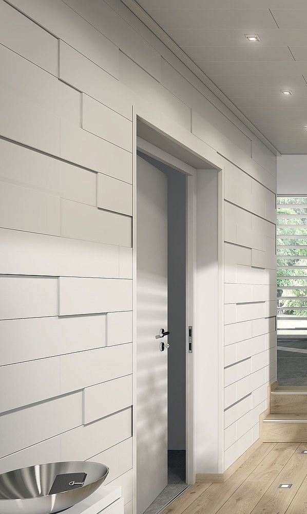 Стеновые панели Meister White 4038 840×80-120×15 фото в интерьере