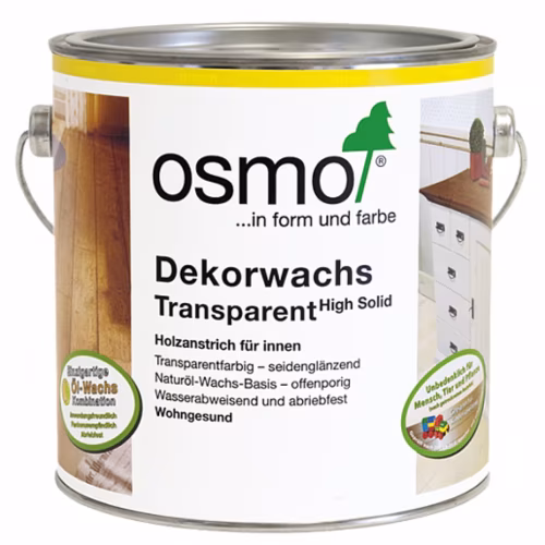 Масло с твердым воском для дерева Osmo Dekorwachs Transparent 3101 Бесцветное шелковисто-матовое 0,125 л