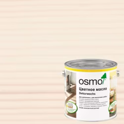 Масло с твердым воском для дерева Osmo Dekorwachs Transparent цвет 3111 Белое шелковисто-матовый 0,22 л