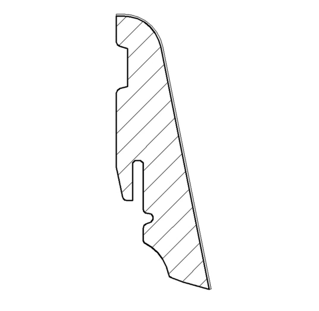 Плинтус МДФ ламинированный Haro 19x58 Орех Итальянский 407820