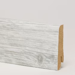 Плинтус МДФ ламинированный CorkStyle Oak Castle White 2500×58×17