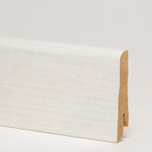Плинтус МДФ ламинированный CorkStyle Oak Polar White 2500×58×17