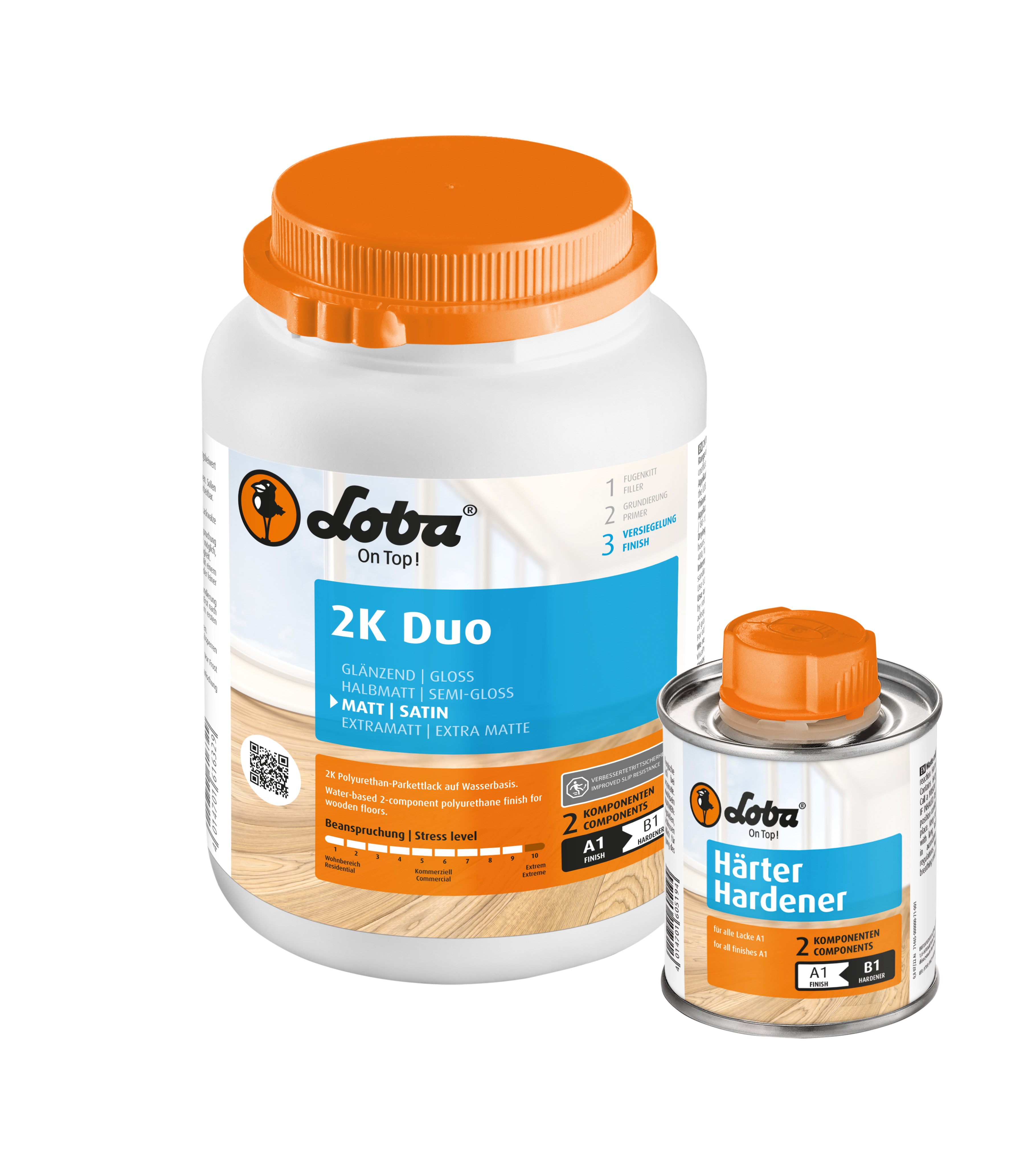 Лак для паркета Loba 2K DUO матовый 1 кг Лак для паркета Loba 2K DUO матовый 1 кг