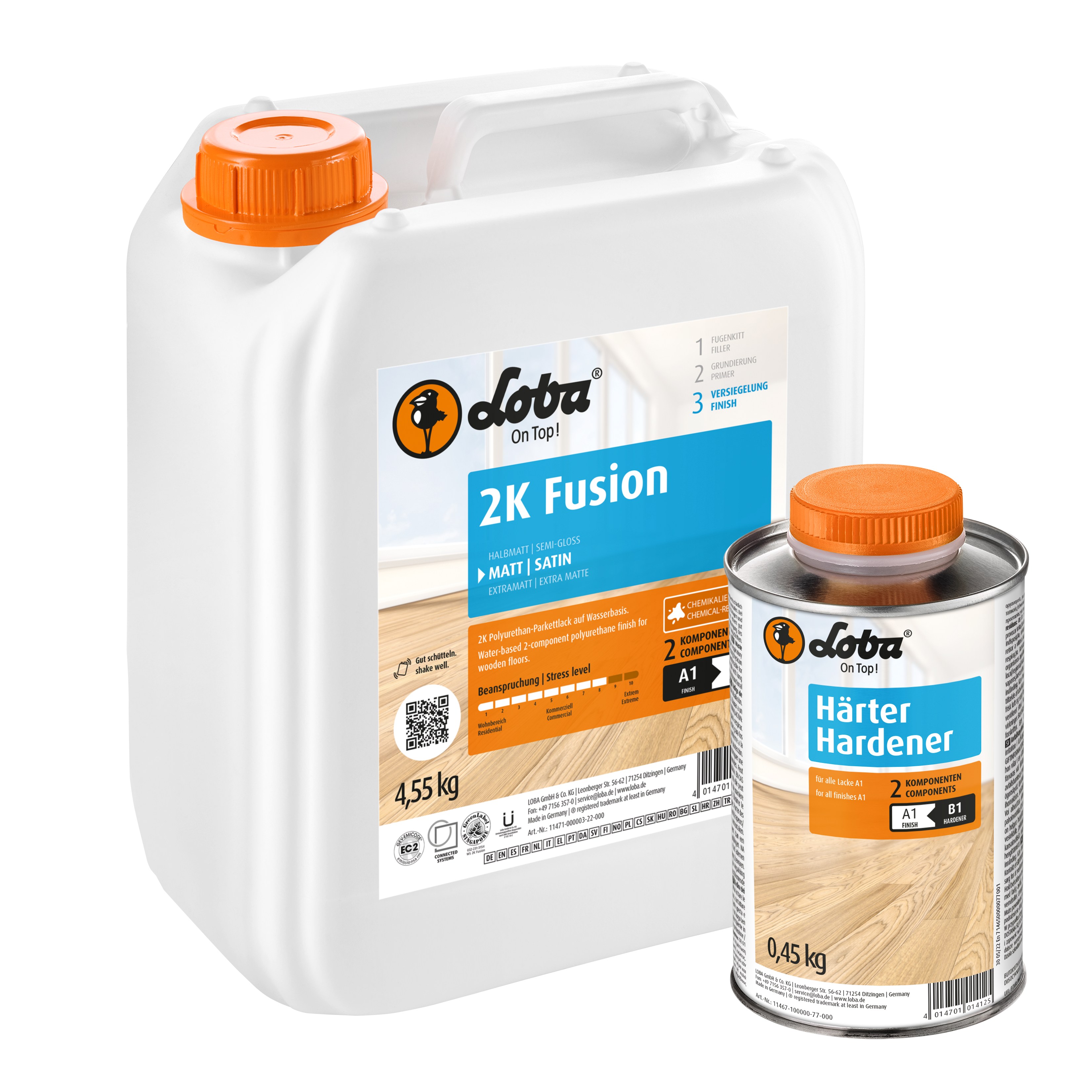 Лак для паркета Loba 2K Fusion на водной основе матовый 5 кг Лак для паркета Loba 2K Fusion на водной основе матовый 5 кг