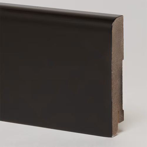 Плинтус МДФ крашеный Modern Decor черный глянцевый 2440×70×16