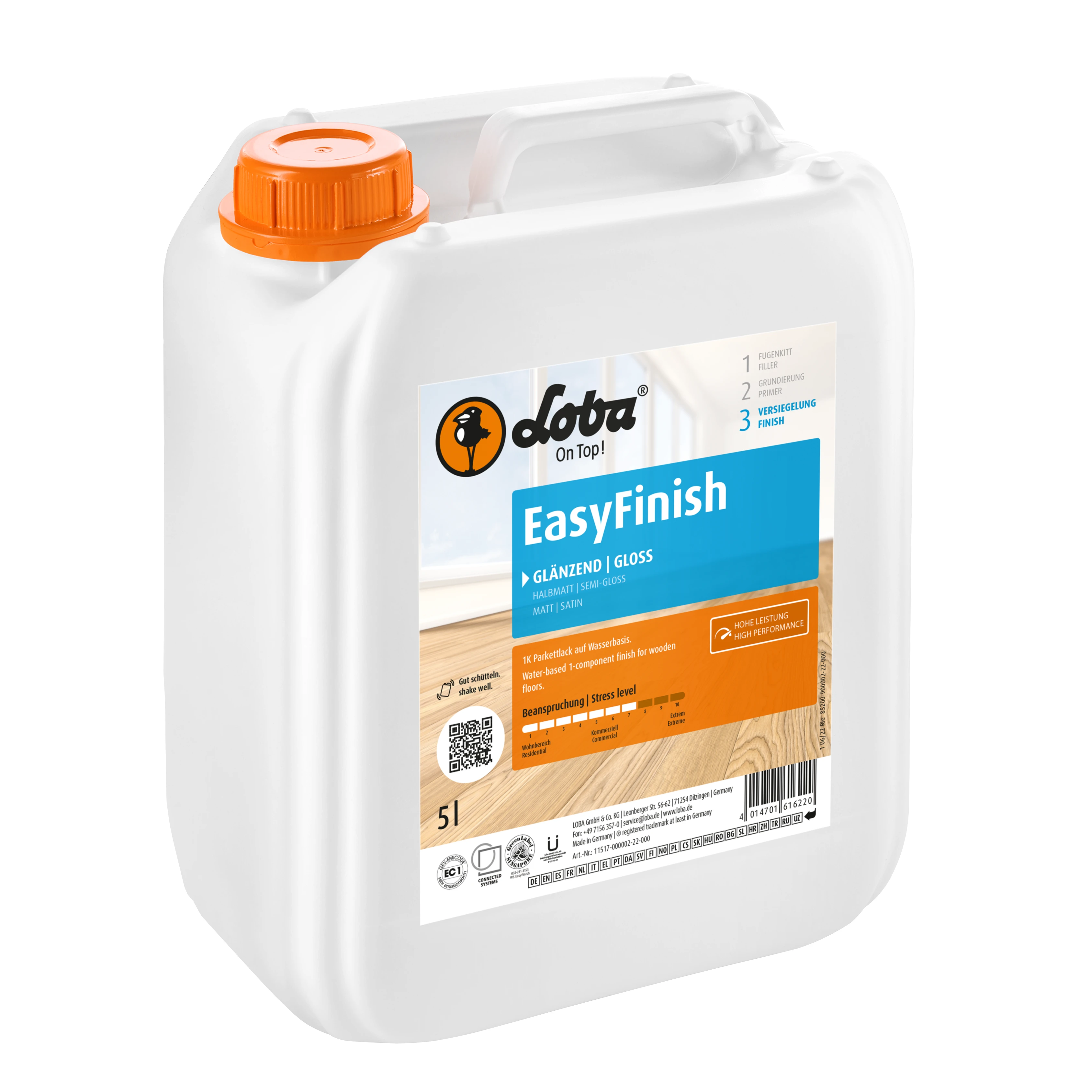 Глянцевый паркетный лак Loba EasyFinish 5 л