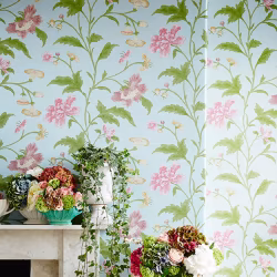 Обои Little Greene Archive Trails China Rose − Blue Lustre 0247CHBLUEL