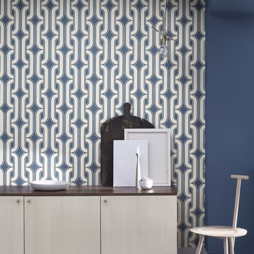 Обои Little Greene 20th Century Papers Lavaliers - Low Wave 0288LALOWWA