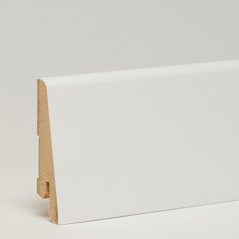 Плинтус МДФ ламинированный Арт Лайн белый Jat 2050×60×16