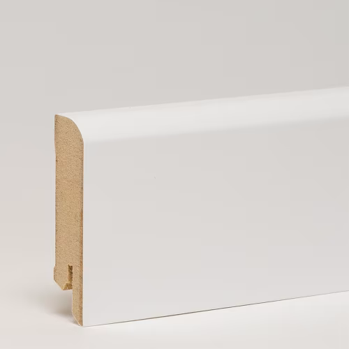 Плинтус МДФ ламинированный Арт Лайн белый Flat 2050×60×16