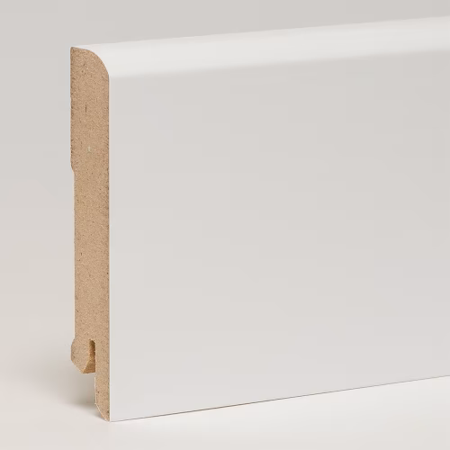Плинтус МДФ ламинированный Арт Лайн белый Flat 2050×80×16