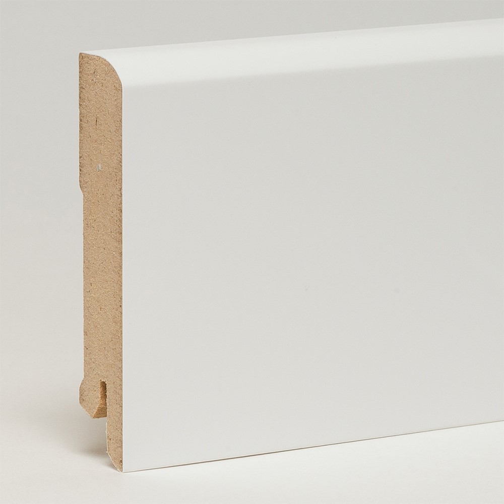 Плинтус МДФ ламинированный Арт Лайн белый Flat 2050×80×16