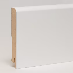 Плинтус МДФ ламинированный Арт Лайн белый Flat 2050×100×16