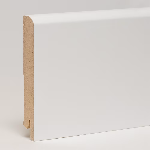 Плинтус МДФ ламинированный Арт Лайн белый Flat 2050×100×16