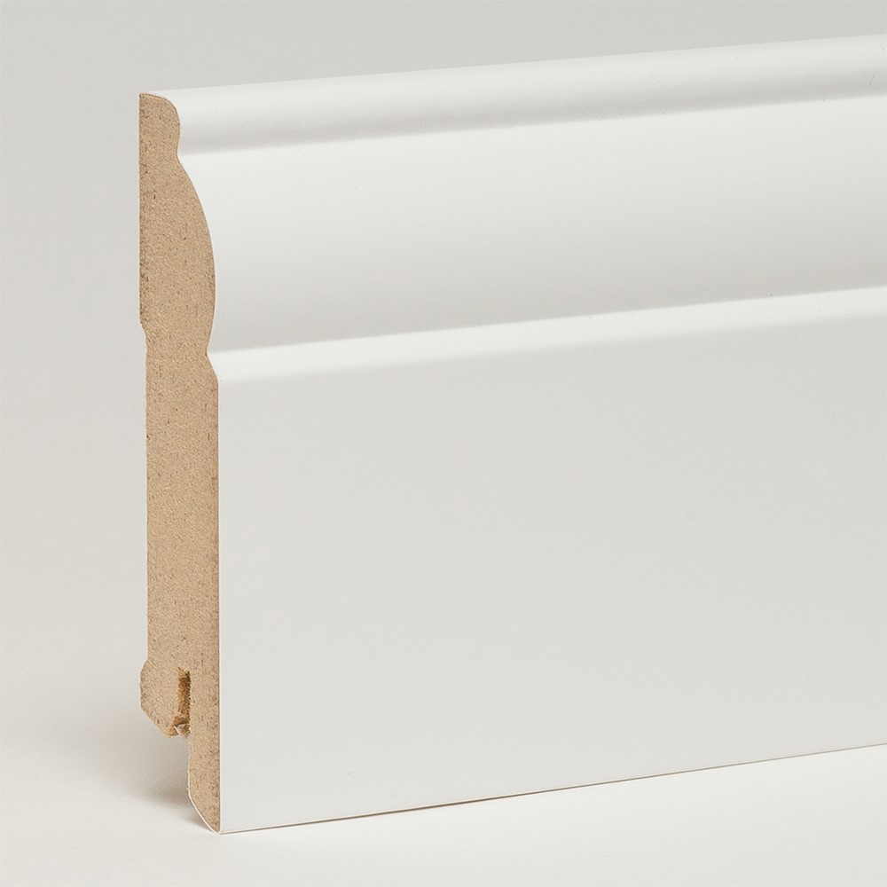 Плинтус МДФ ламинированный Арт Лайн белый Fancy 2050×80×16