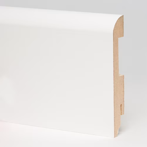 Плинтус МДФ ламинированный TeckWood белый матовый 2000×80×16