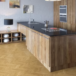 Пробковый пол замковый Corkstyle Chevron Gold французская елка 1235×305×10