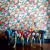 Обои Harlequin Standing Ovation Exuberance Coral/Turquoise 111476 фото в интерьере