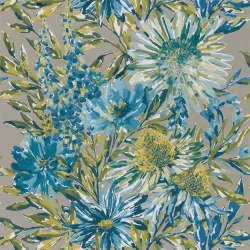 Обои Harlequin Standing Ovation Floreale Cornflower/Gilver 111496